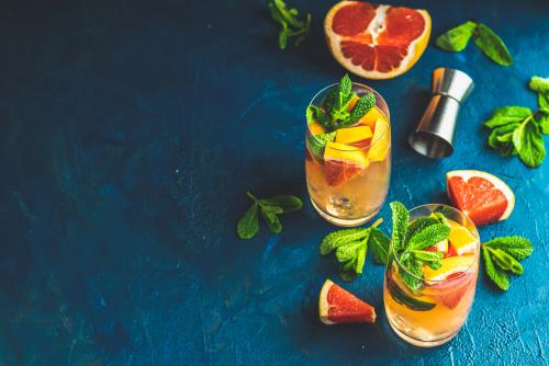 Fruit cocktails and cold drinks